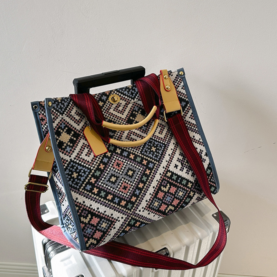 Ethnic Style Straw Large Capacity Canvas Tote Bag