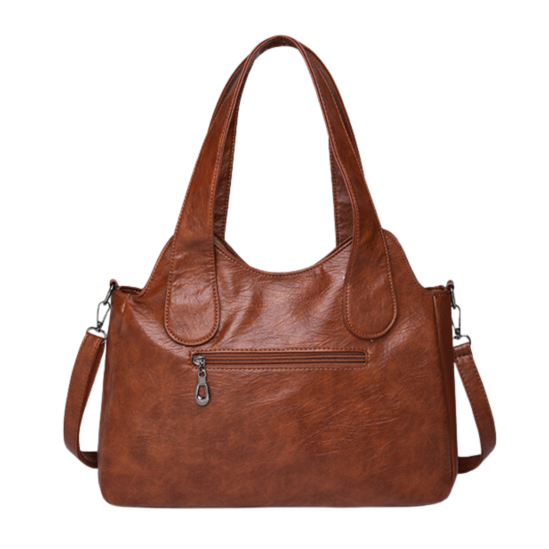 Soft PU Leather  Retro Large Shoulder Handbag