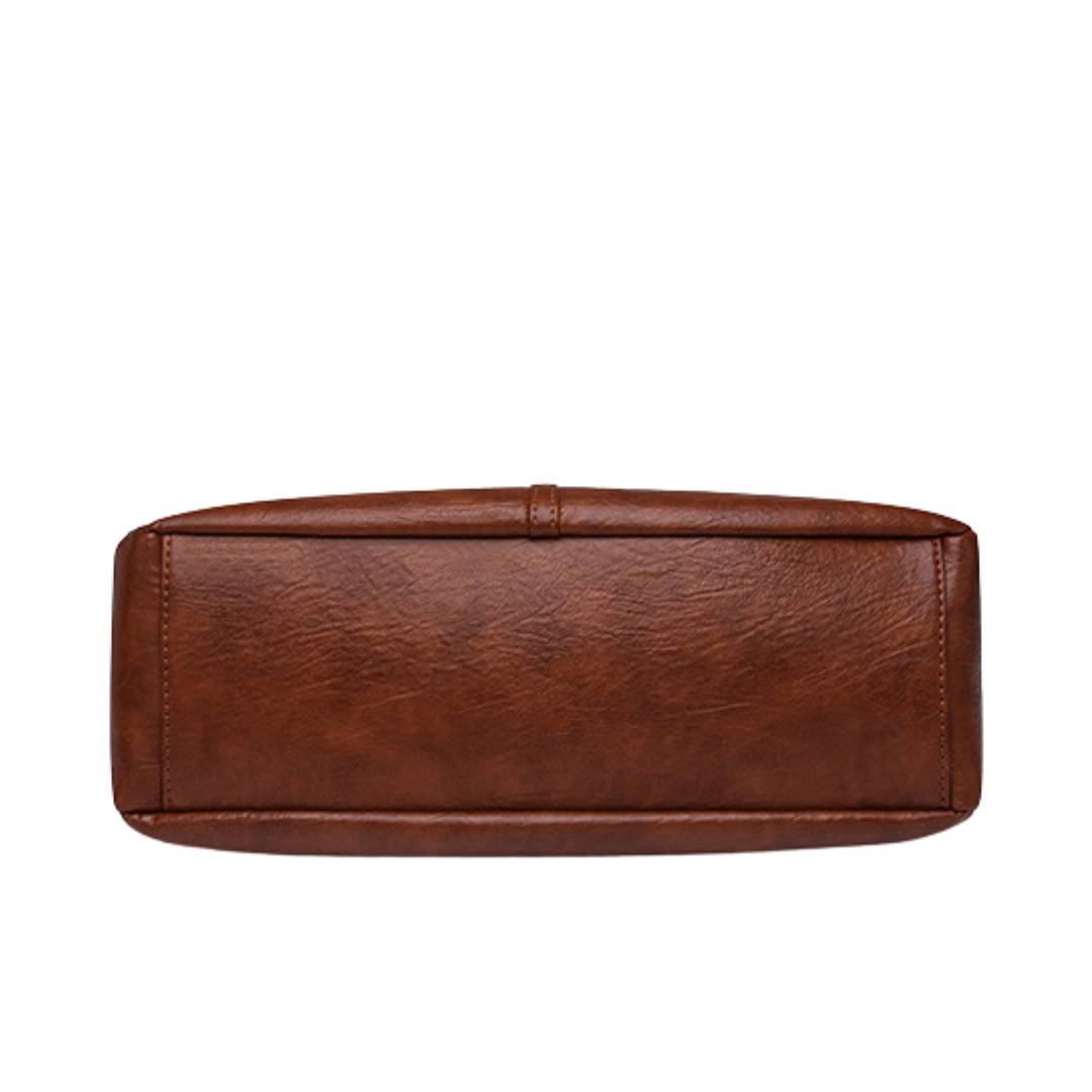 Soft PU Leather  Retro Large Shoulder Handbag