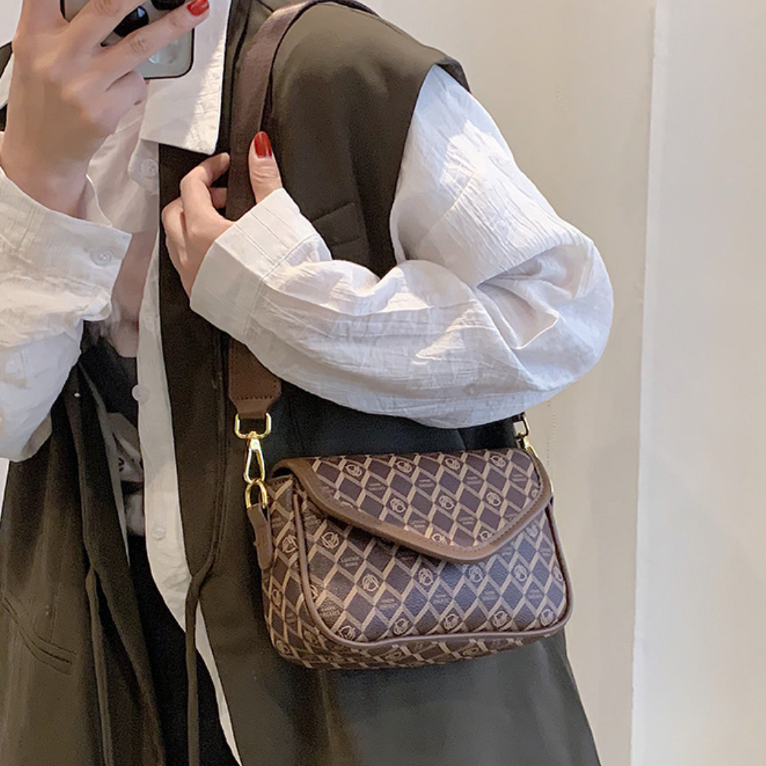 Printed  Small Square Ins Crossbody Bag