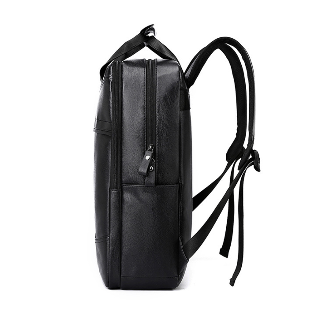 Large Capacity Men's Fashion Leather Travel Backpack