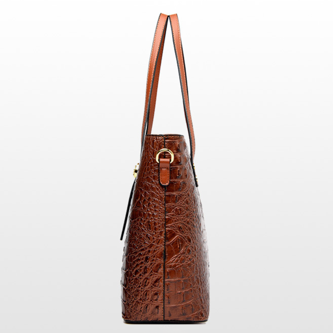 Fashionable Crocodile Pattern Large Capacity Women's  Tote Bag