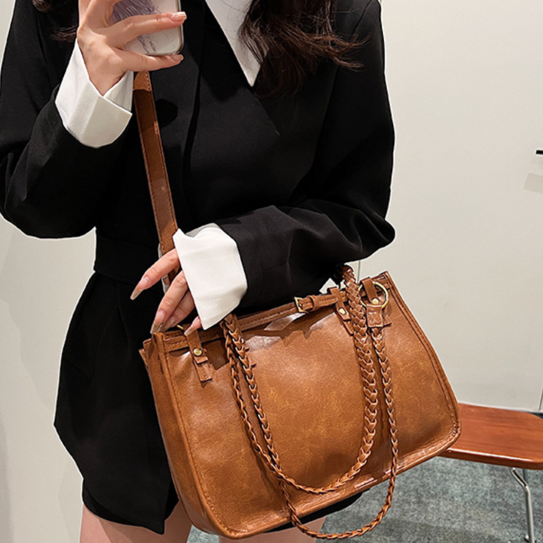 Retro  Large Capacity Commuter Shoulder Tote