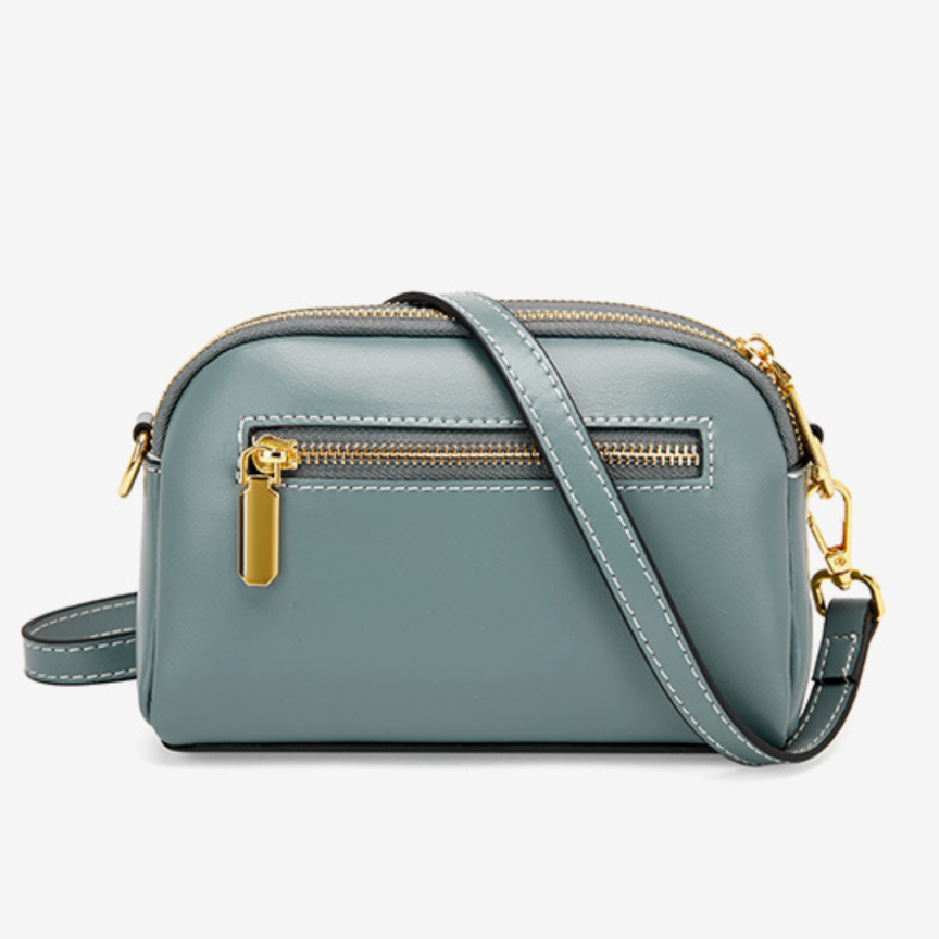 Genuine Leather One-Shoulder  Mini Crossbody Bag