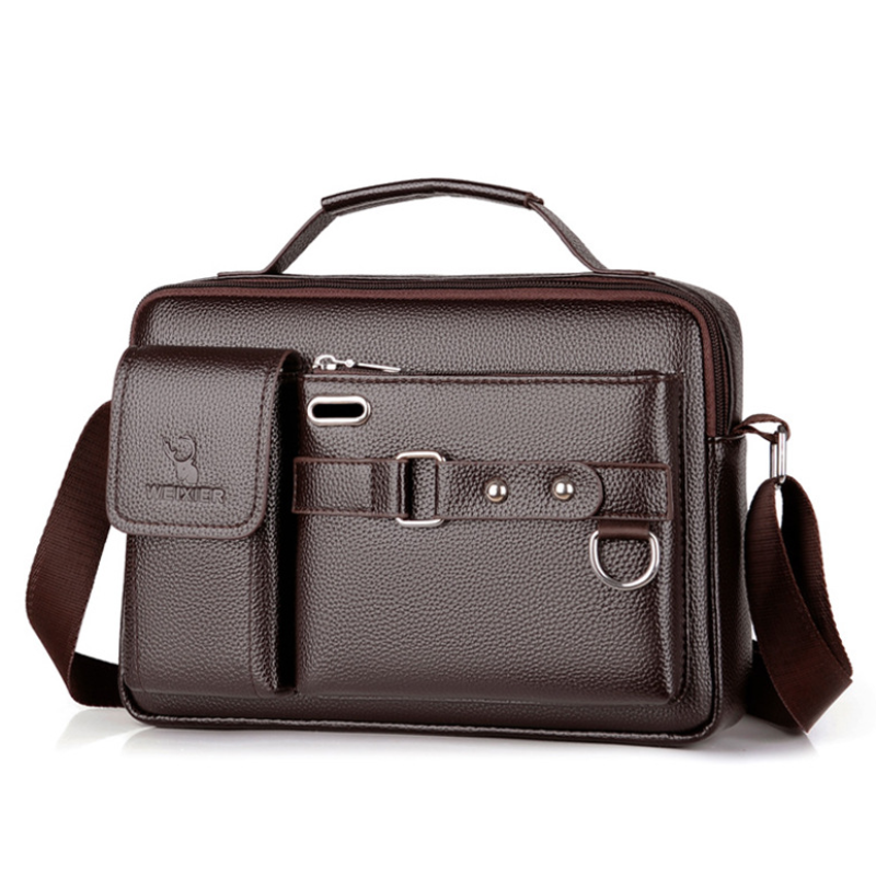 Men's PU Leather Business Messenger Bag