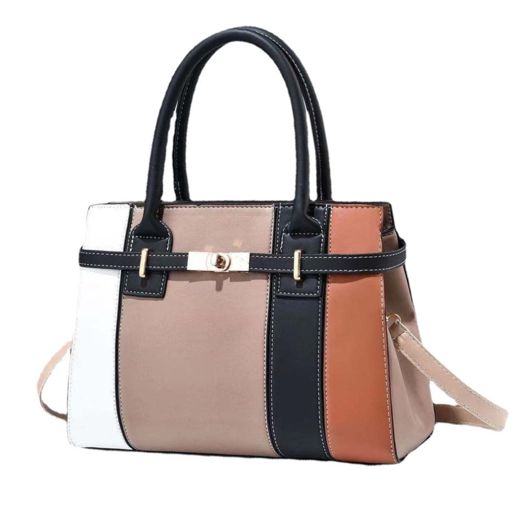Fashion Printed  Bucket Handbag with Contrast Design