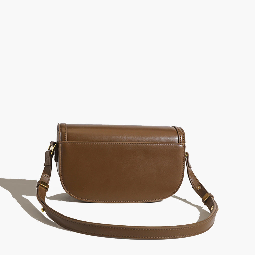 Contrast Color Polyester Underarm Saddle Shoulder Bag