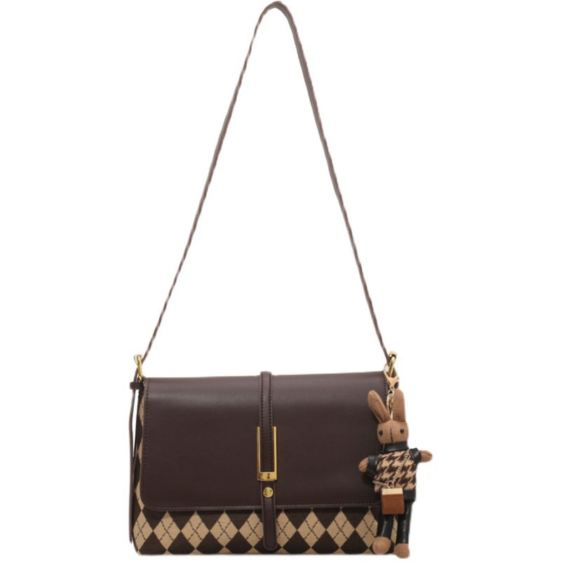Textured  PU Leather Crossbody Shoulder Bag
