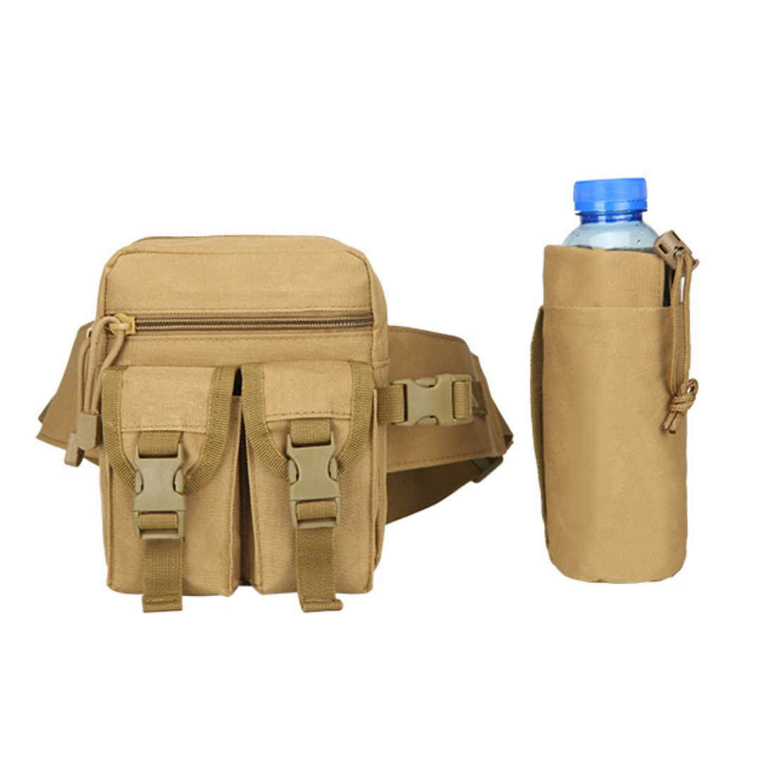 Men's Waterproof Sports Waist Bag with Bottle Holder