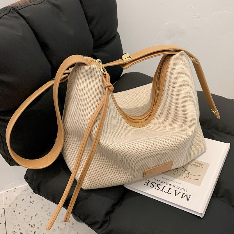 Versatile Large Capacity Canvas Underarm Shoulder Bag