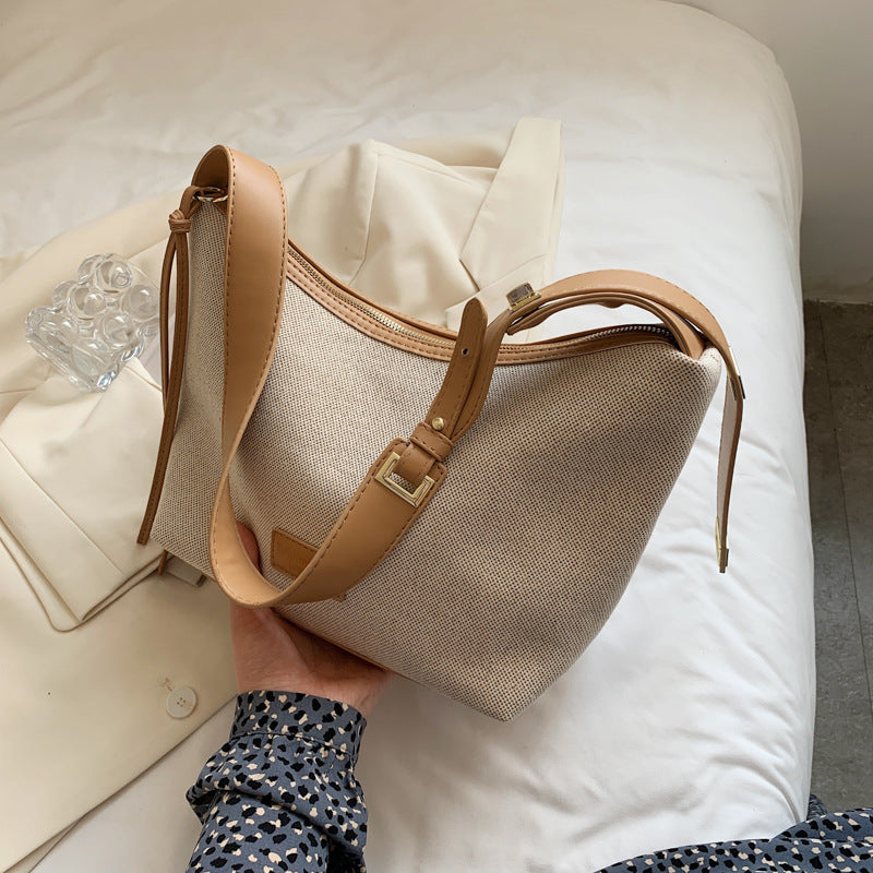 Versatile Large Capacity Canvas Underarm Shoulder Bag